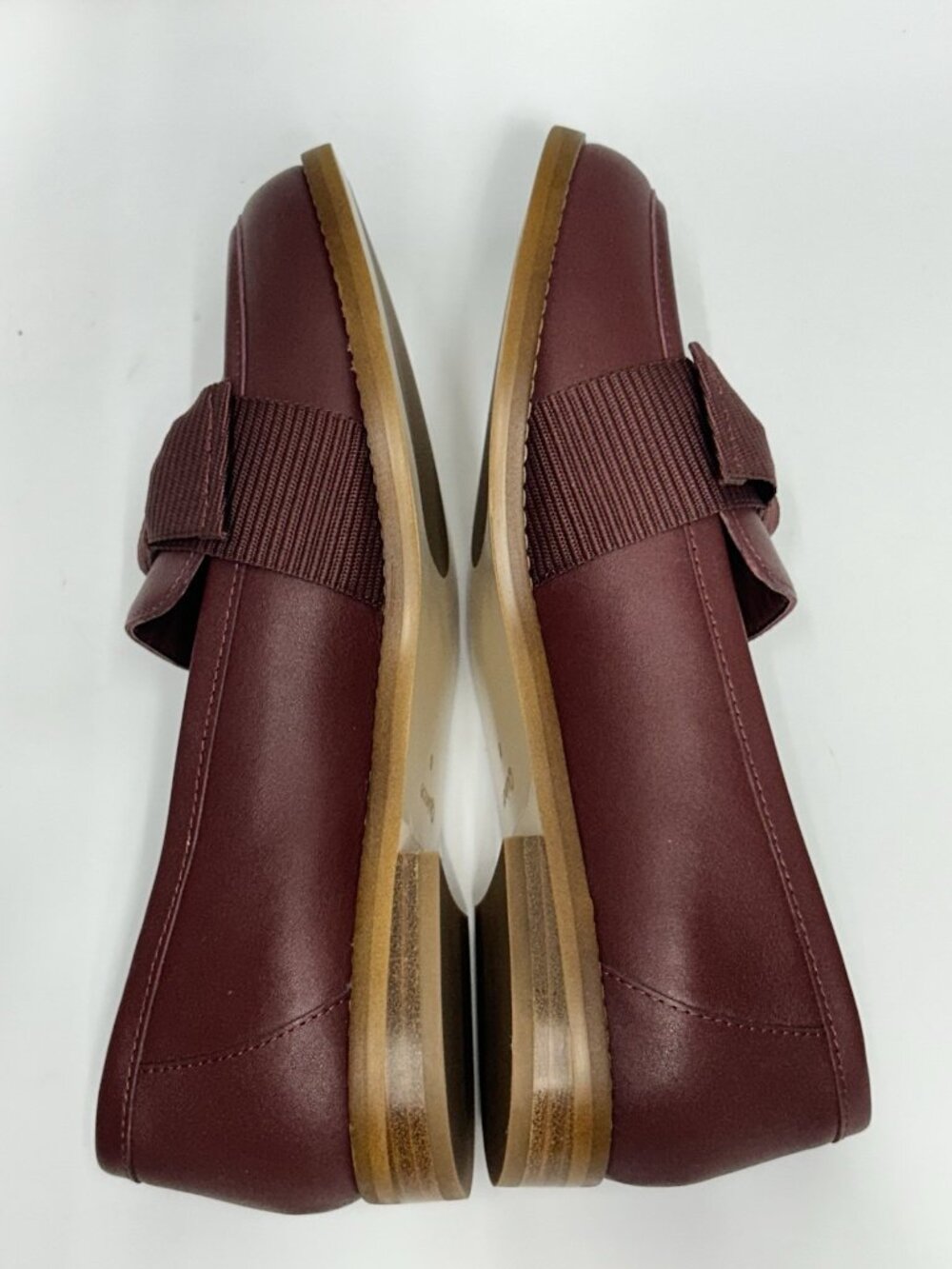 Quince Wine Red Ribbon-Trim Loafers - Picture 8 of 9